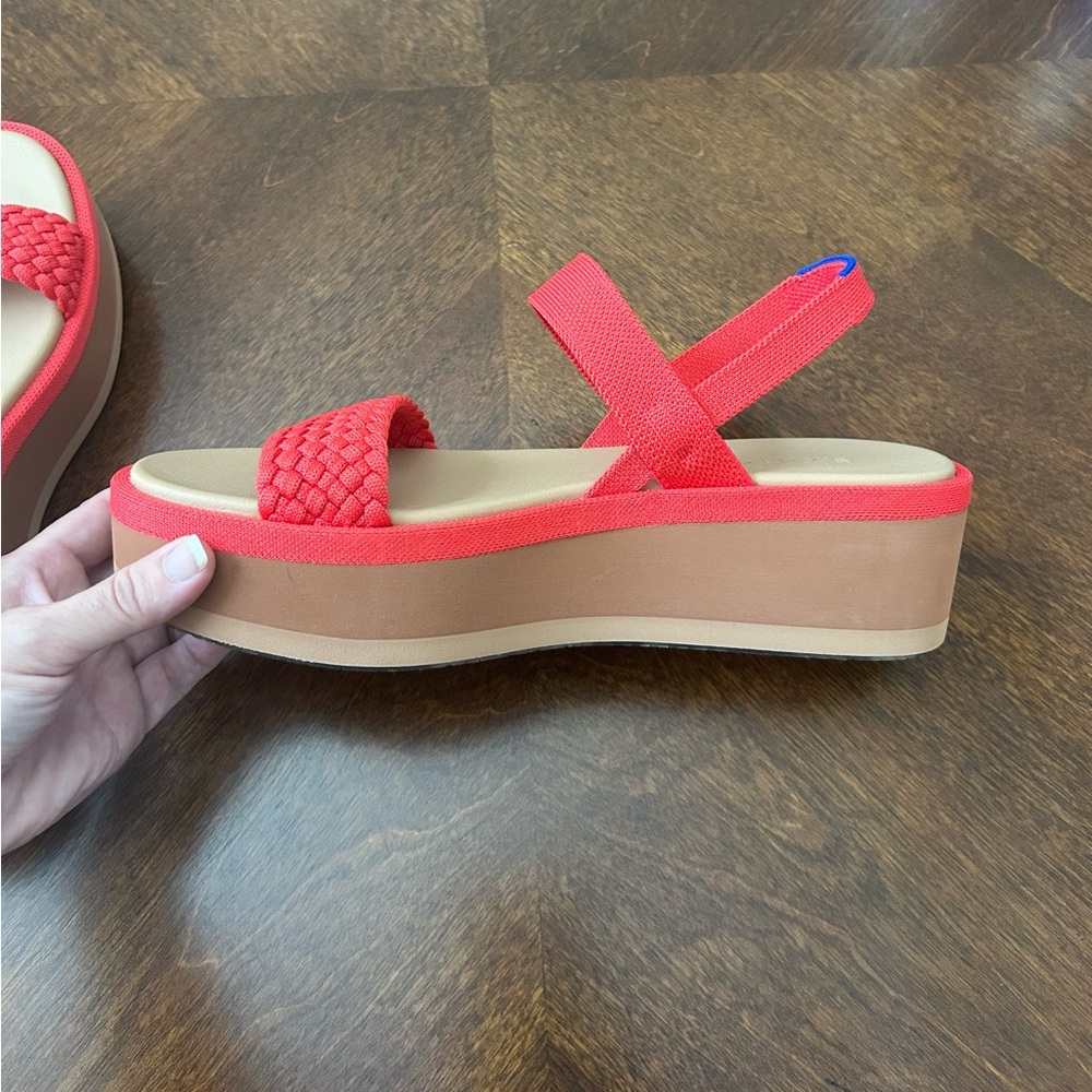Rothy’s Stylish Red Platform Sandals - Picture 8 of 10